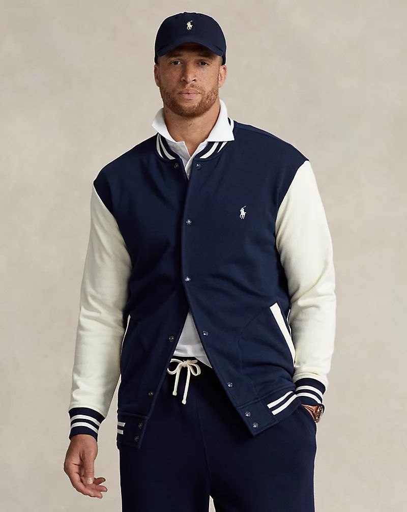 Бомбер куртка Polo Ralph Lauren Fleece Baseball Jacket 'Navy'