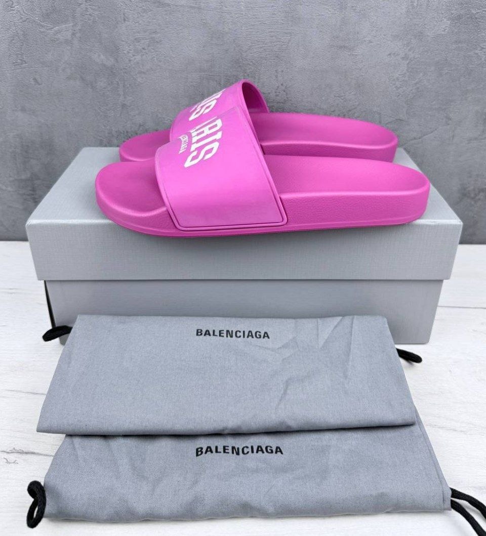 Женские сланцы BALENCIAGA Pool Slides Cities Paris