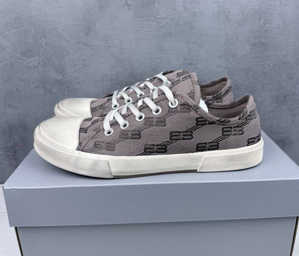 Кеды унисекс Balenciaga Paris Low BB Monogram 'Dark Mink Grey'