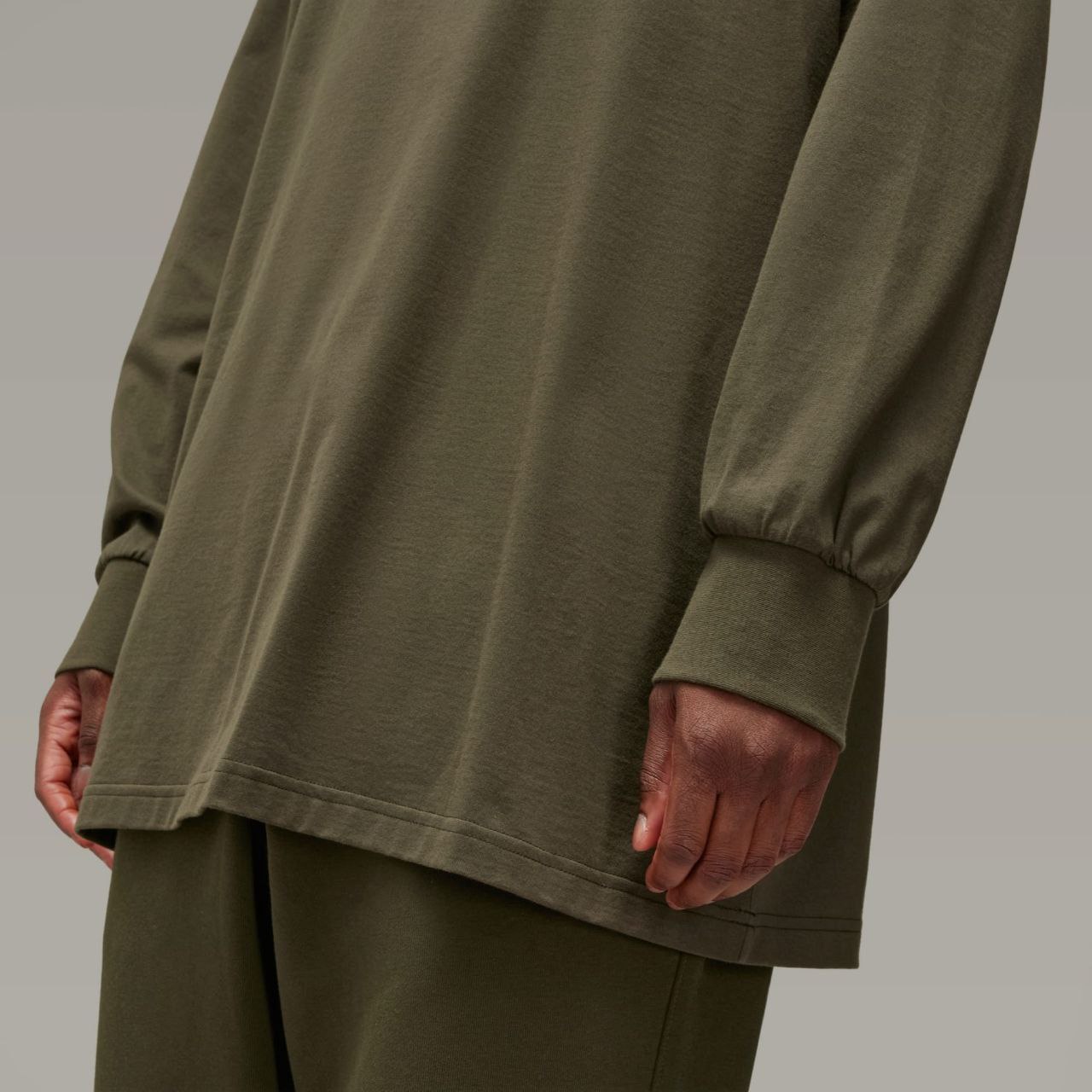 Лонгслив водолазка Y-3 Mock Neck Tee 'olive'
