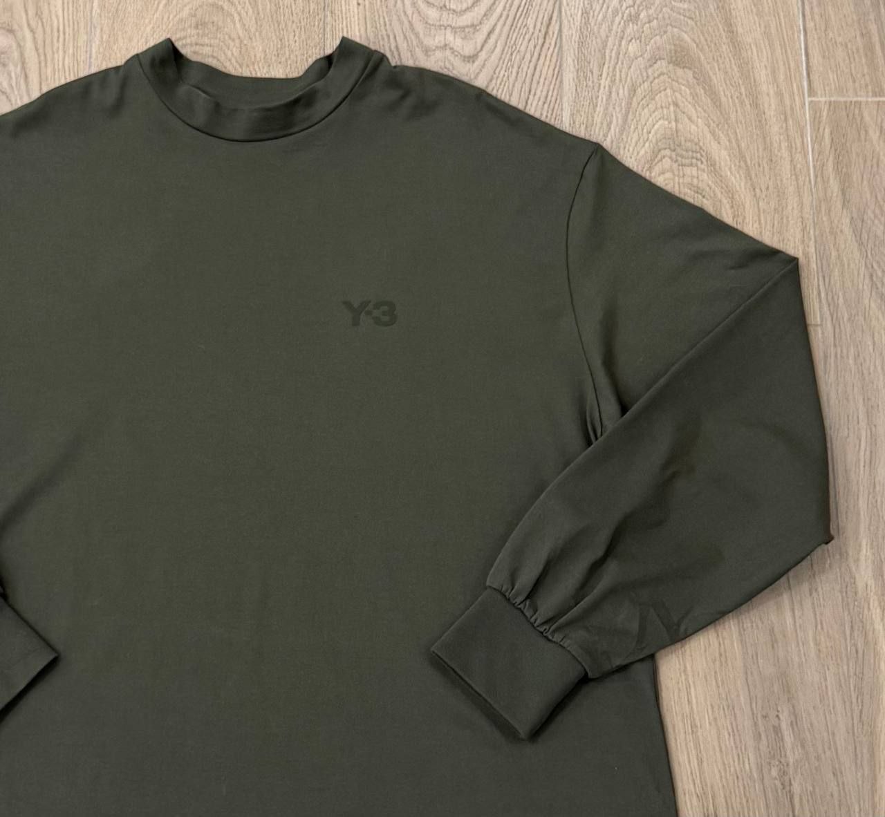 Лонгслив водолазка Y-3 Mock Neck Tee 'olive'