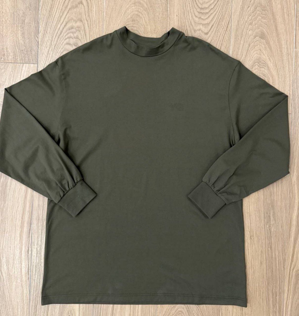 Лонгслив водолазка Y-3 Mock Neck Tee 'olive'