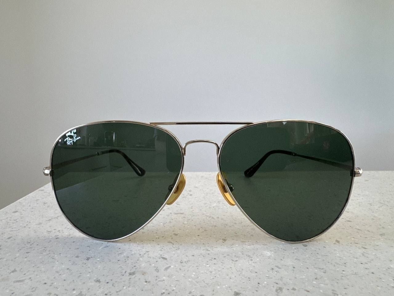 Очки Ray-Ban Aviator Titanium Sunglasses 'Gold'