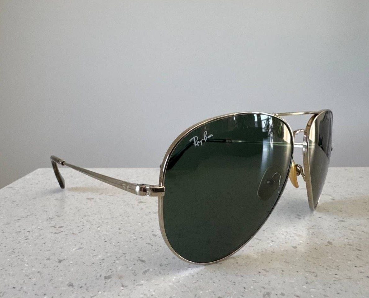 Очки Ray-Ban Aviator Titanium Sunglasses 'Gold'