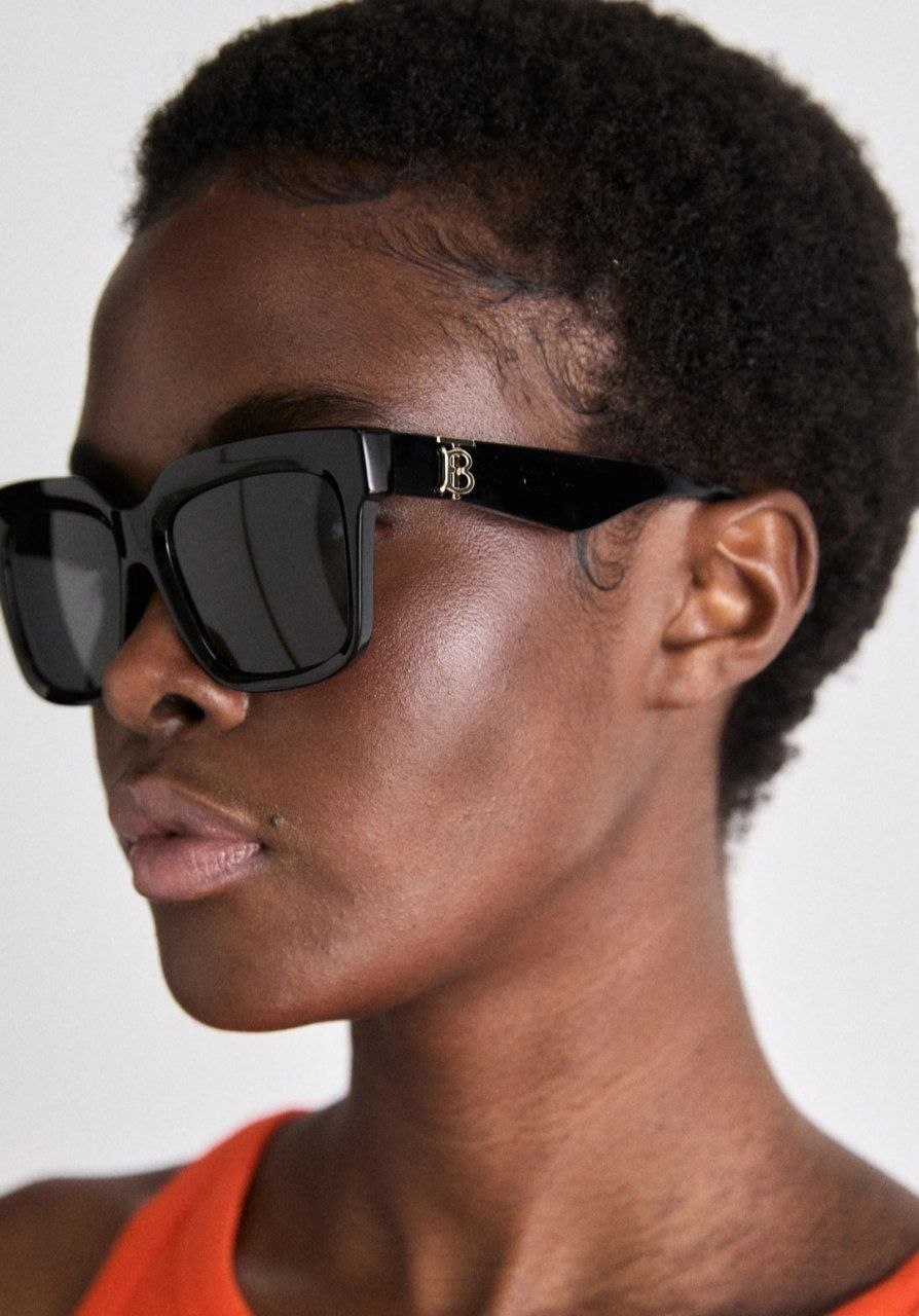 Женские очки Burberry TB Square Sunglasses 'Black'