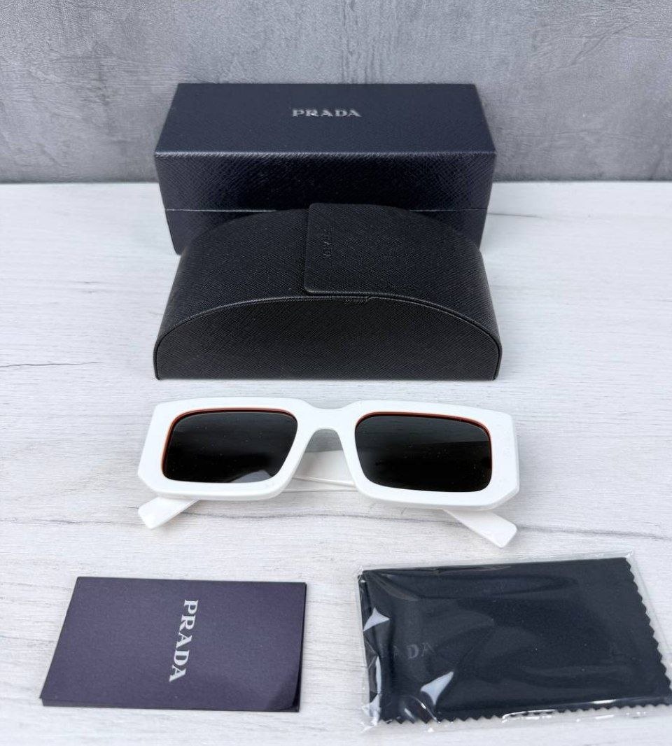 Очки унисекс PRADA Symbole Sunglasses 'Talc/Orange'