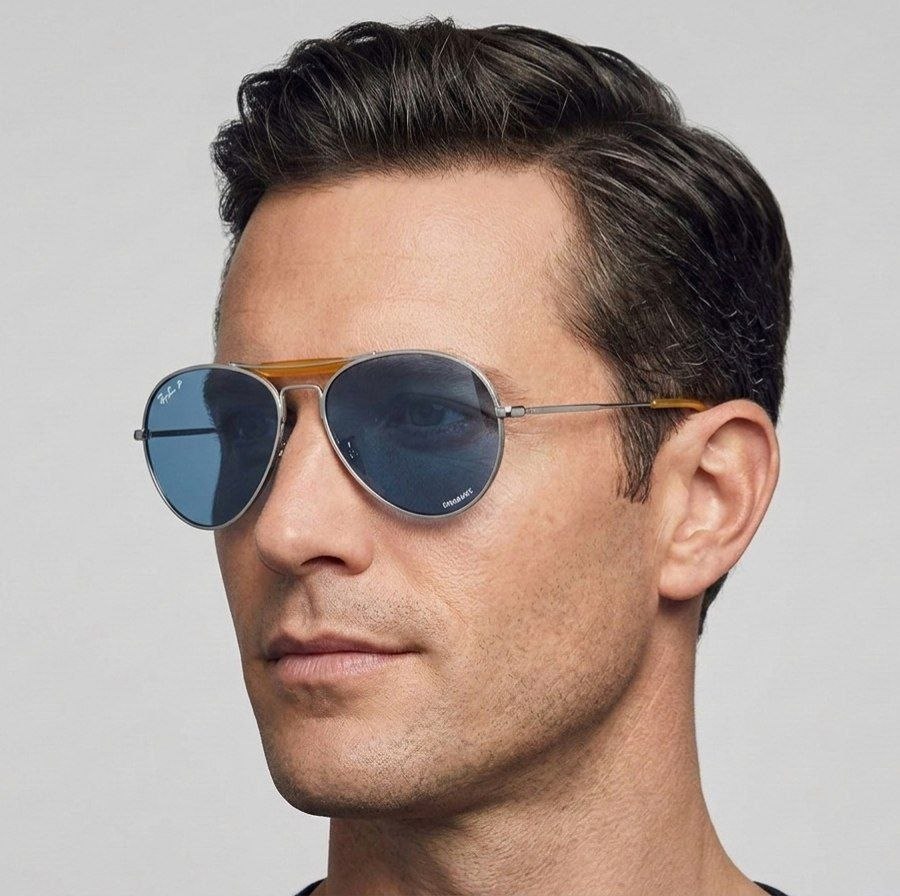 Очки Ray-Ban Round Double Bridge Titanium Sunglasses