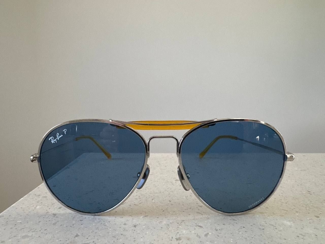 Очки Ray-Ban Round Double Bridge Titanium Sunglasses