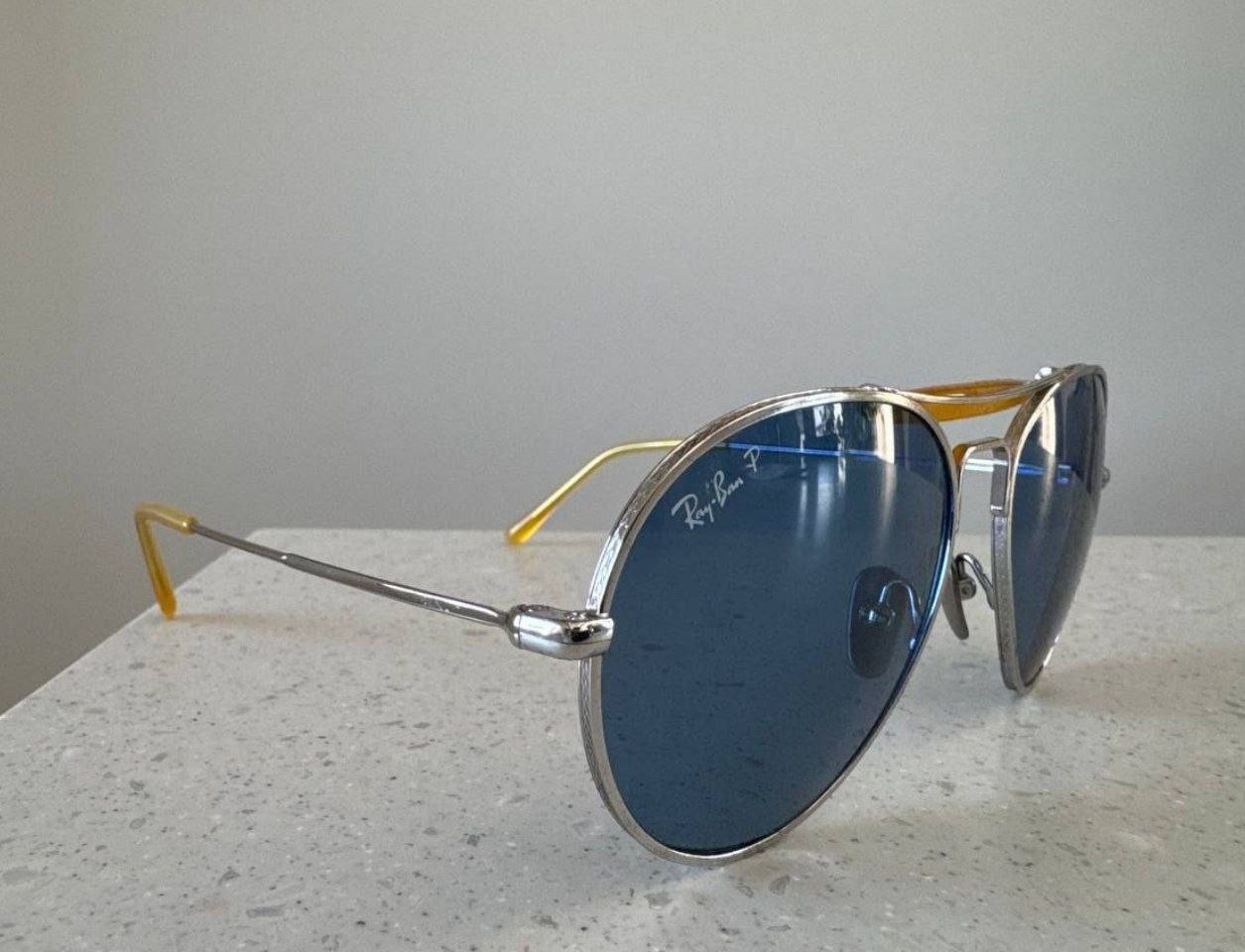 Очки Ray-Ban Round Double Bridge Titanium Sunglasses
