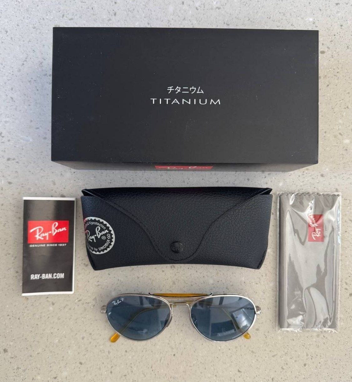 Очки Ray-Ban Round Double Bridge Titanium Sunglasses