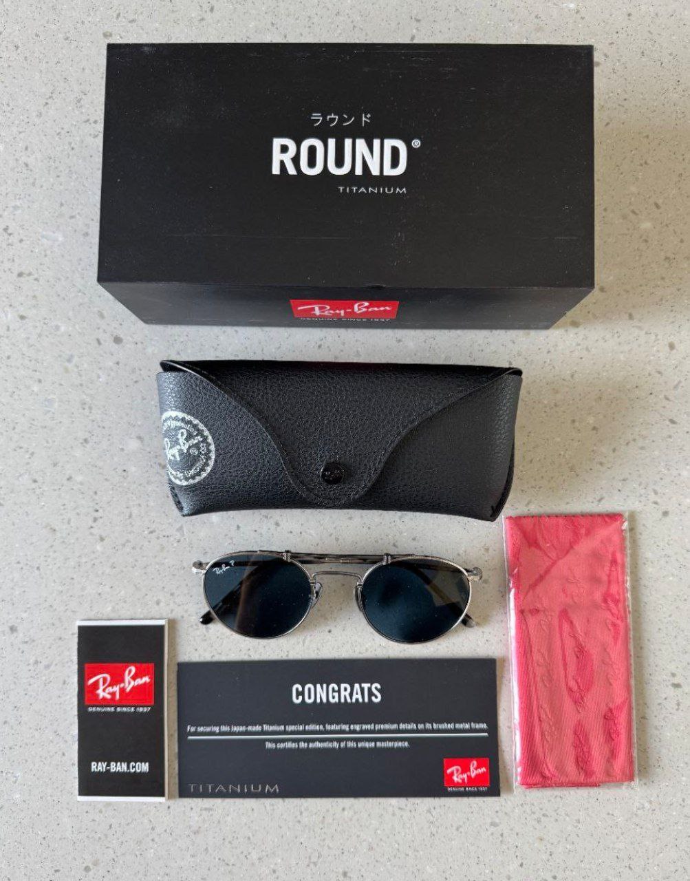 Очки унисекс Ray-Ban Round Double Bridge Titanium