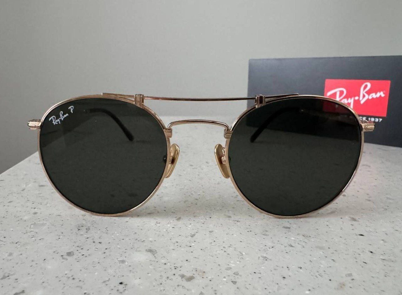 Очки унисекс Ray-Ban Round Double Bridge Titanium