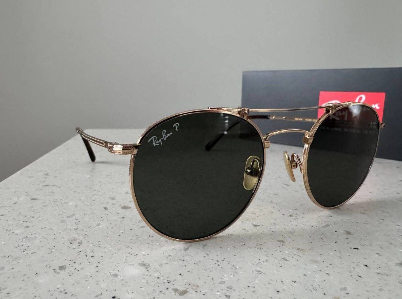 Очки унисекс Ray-Ban Round Double Bridge Titanium