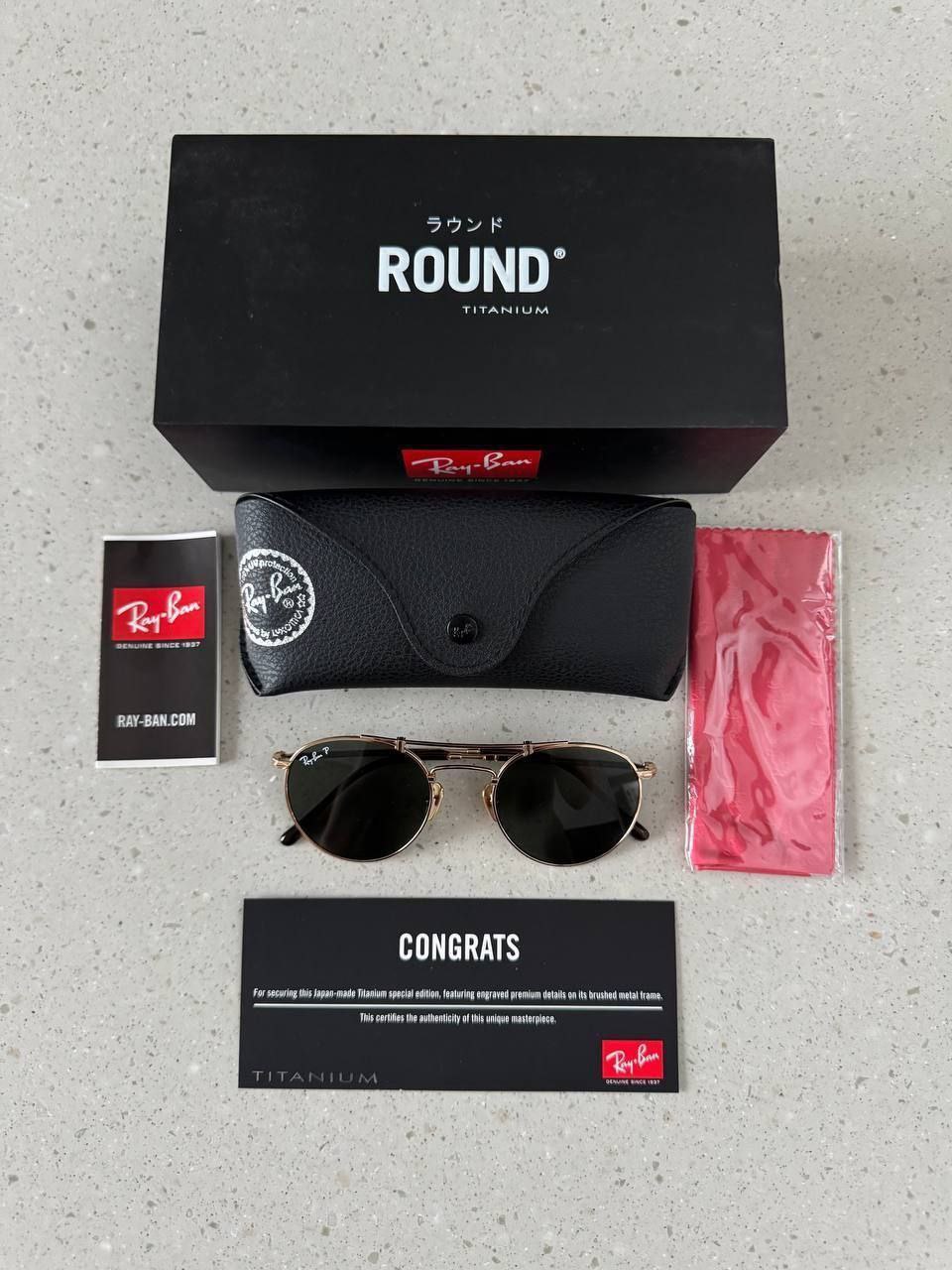 Очки унисекс Ray-Ban Round Double Bridge Titanium