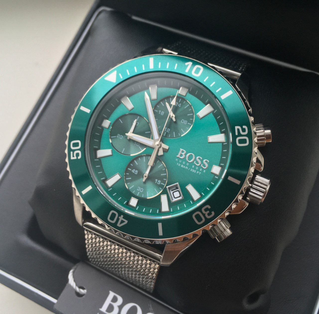 Часы Hugo Boss Admiral Green Dial Chronograph