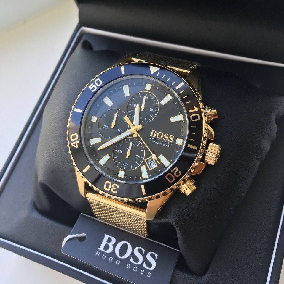 Часы Hugo Boss Admiral Gold Dial Chronograph
