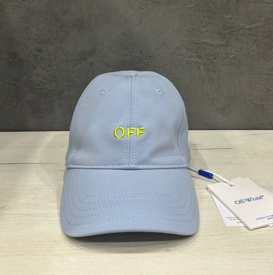 Мужская бейсболка OFF-WHITE Off Stamp Baseball Cap 'Placid Blue Lemon'