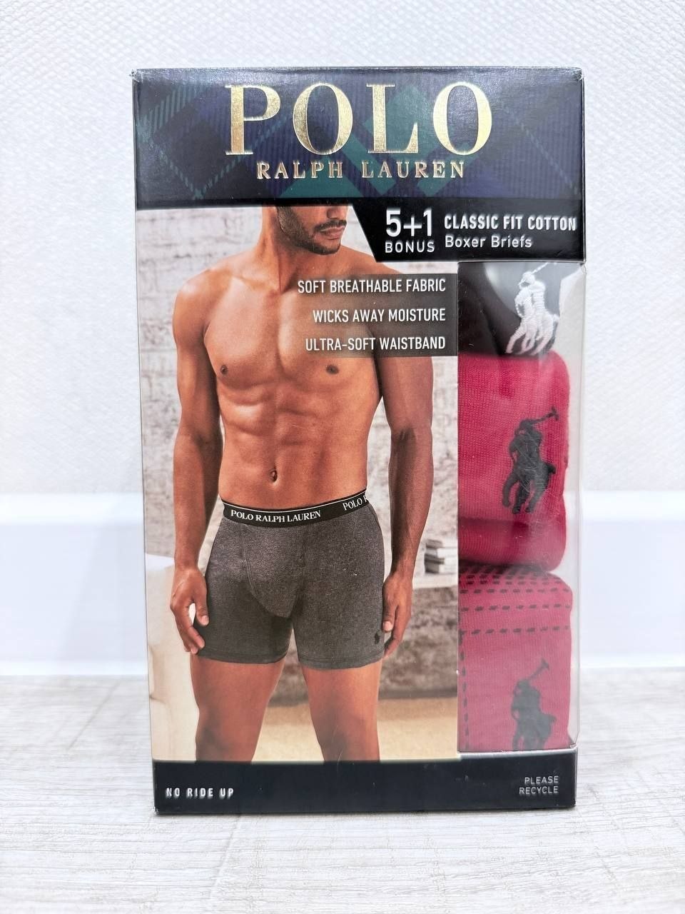 Боксеры трусы Ralph Lauren 6 Pack Classic Fit Cotton Boxer Briefs