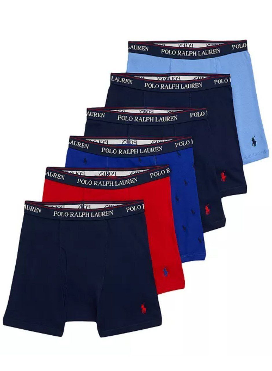 Боксеры трусы Ralph Lauren 6 Pack Classic Fit Cotton Boxer Briefs