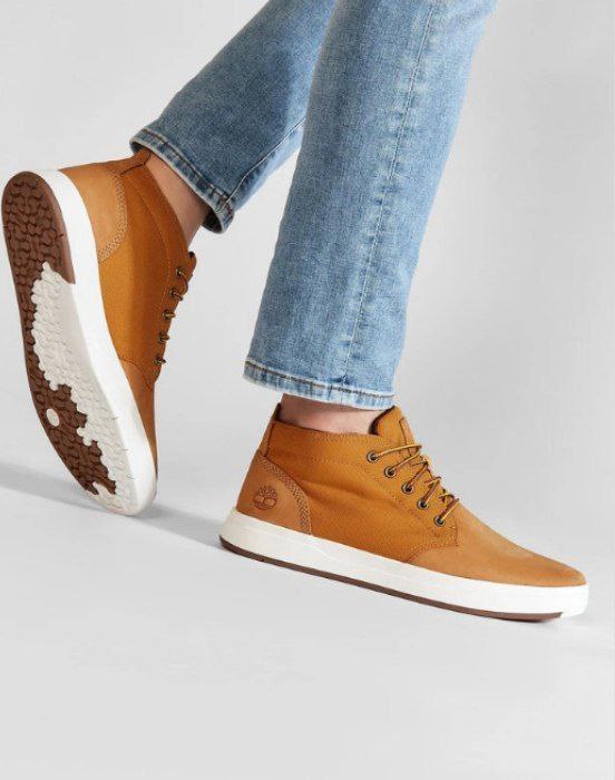 Полуботинки кроссовки Timberland Davis Square Leather Chukka Boot