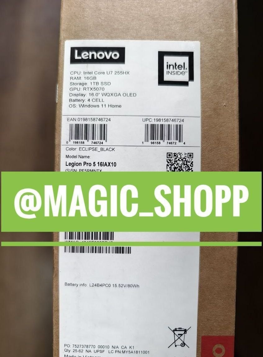 Ноутбук Lenovo Legion Pro 5i Gen 10 [7 • 5070 • 16]