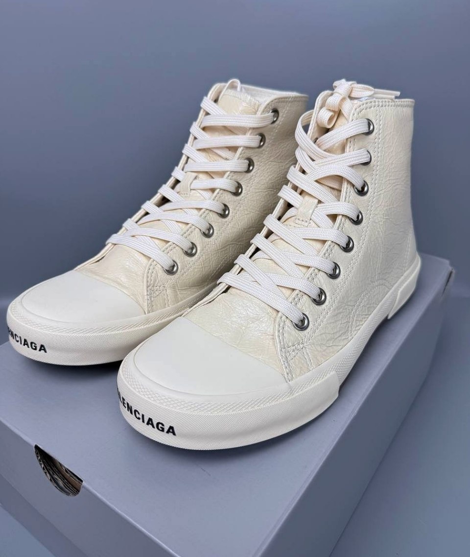 Женские кеды Balenciaga Paris High Top Destroyed Sneakers