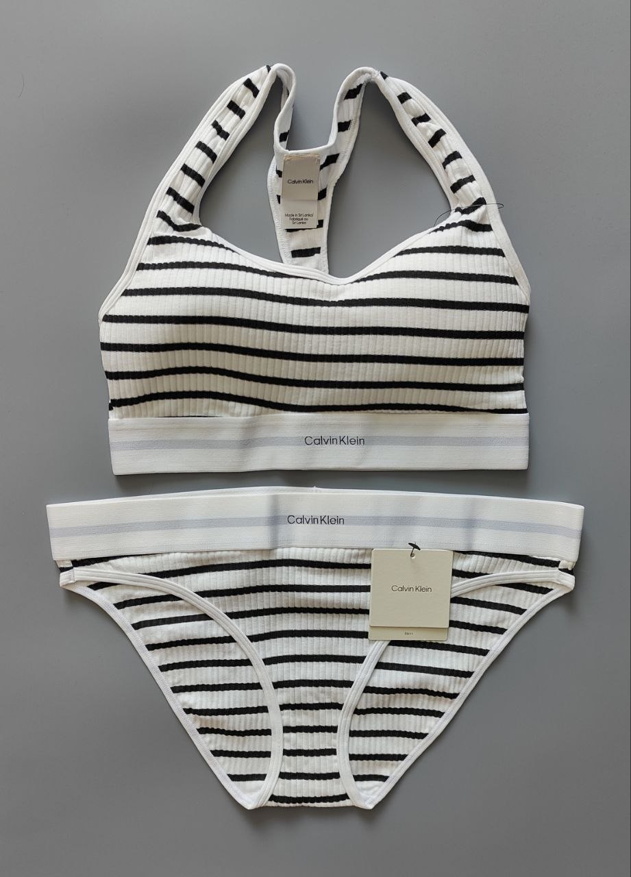 Женский набор белья Calvin Klein Cotton Modal Stretch Rib Lightly Lined Bralette + Rib Bikini
