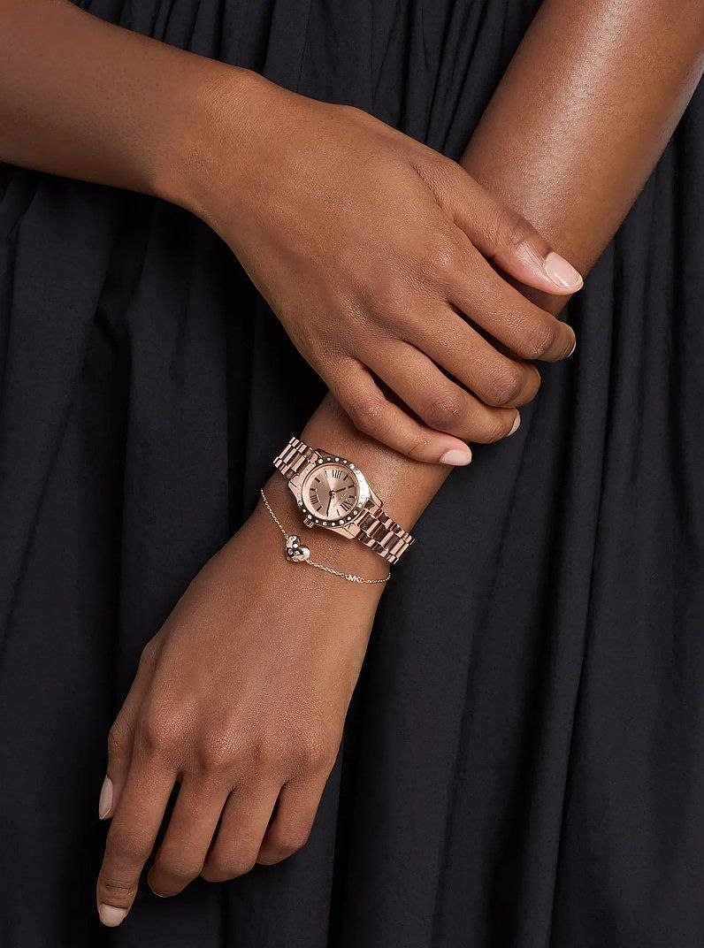 Женские часы / ювелирный набор Michael Kors Petite Lexington Pavé 'Rose Gold'