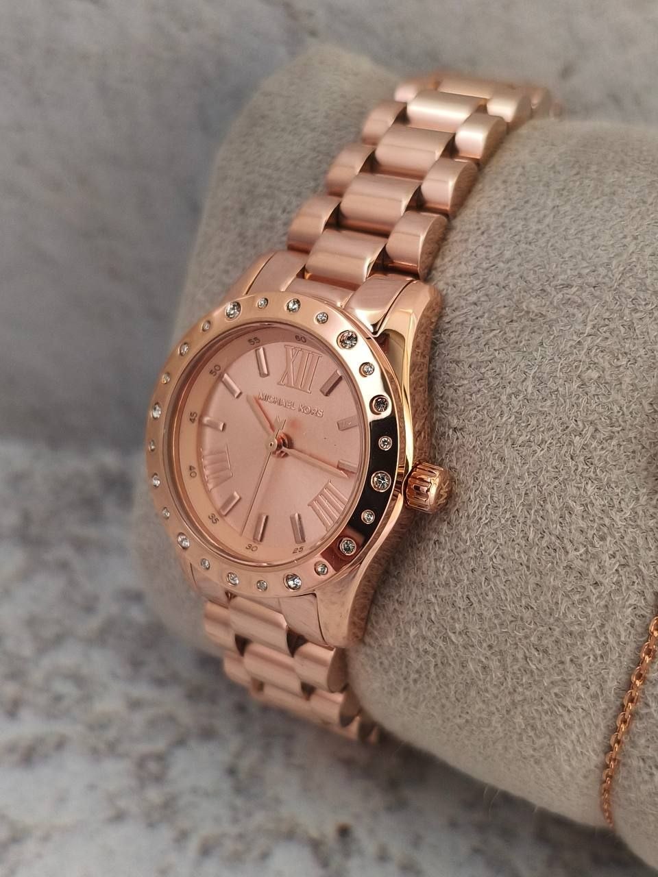 Женские часы / ювелирный набор Michael Kors Petite Lexington Pavé 'Rose Gold'