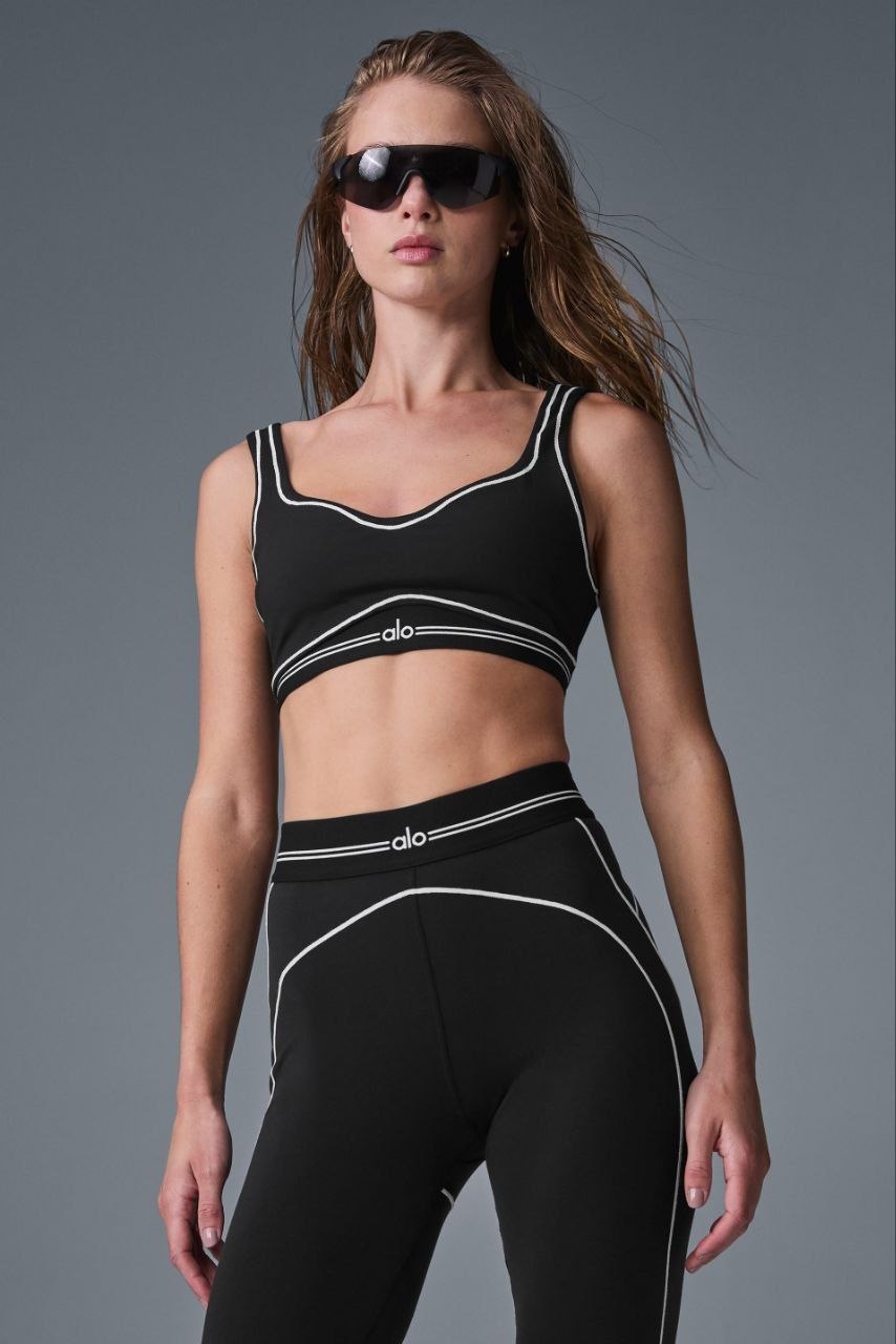 Набор костюм Alo Yoga Airbrush Heart Throb Bra + High-Waist 7/8 Legging