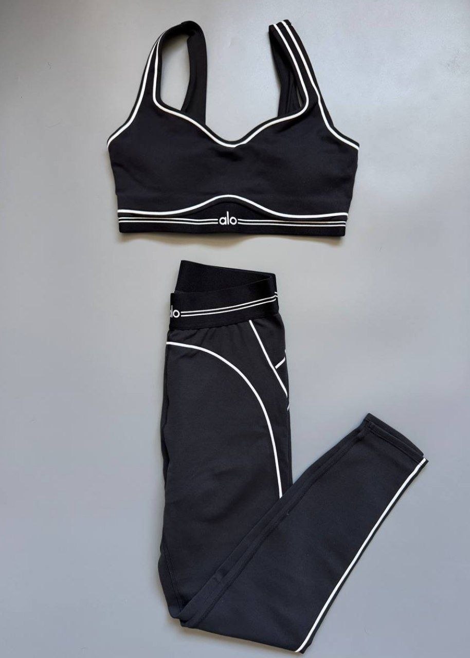 Набор костюм Alo Yoga Airbrush Heart Throb Bra + High-Waist 7/8 Legging