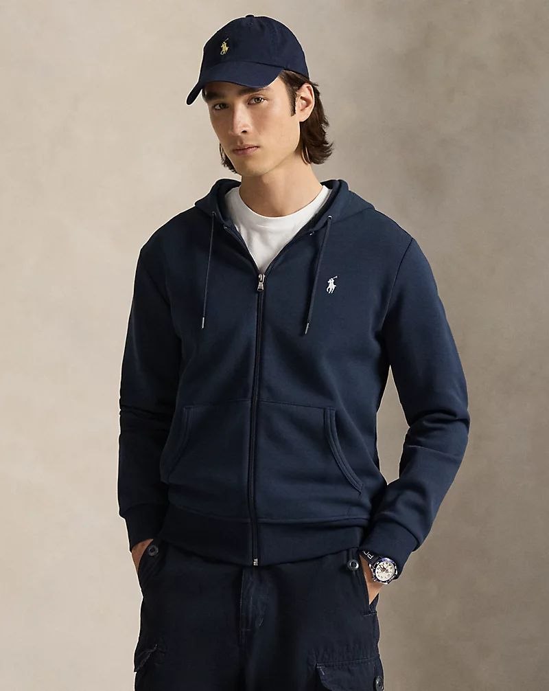 Худи толстовка Polo Ralph Lauren Double Knit Fleece Full Zip Hoodie 'Navy'