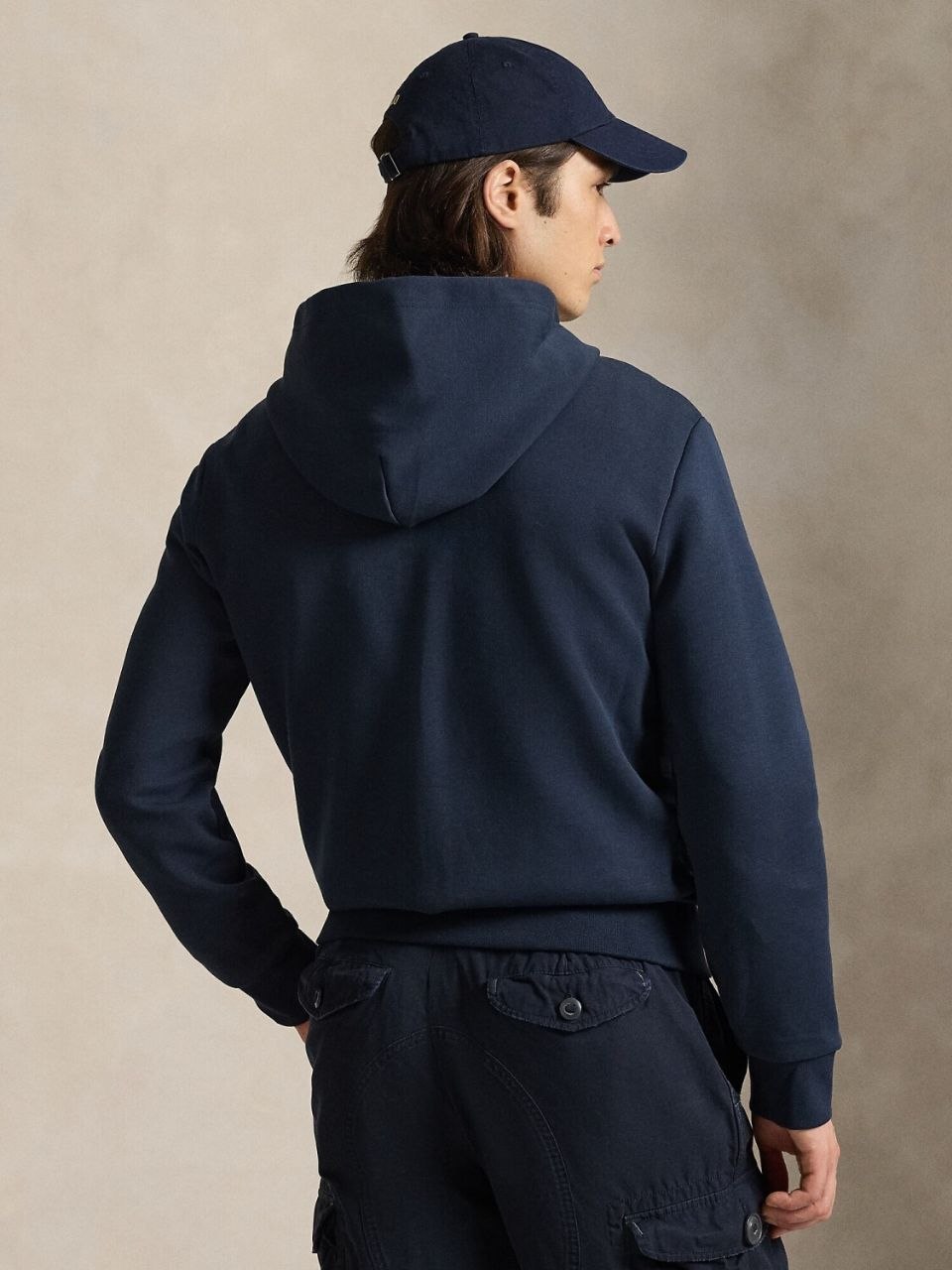 Худи толстовка Polo Ralph Lauren Double Knit Fleece Full Zip Hoodie 'Navy'