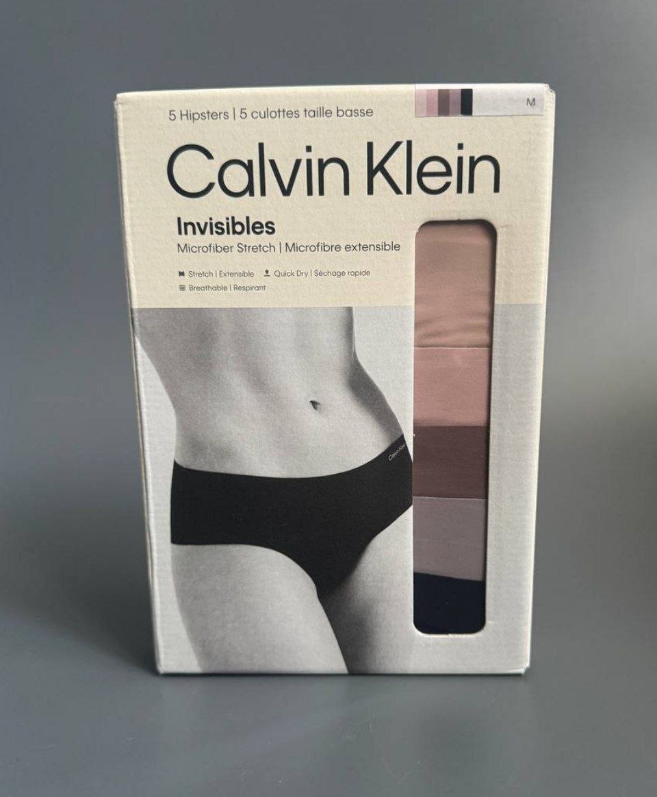 Женские трусики Calvin Klein Invisibles Microfiber Stretch 5 Pack Hipsters
