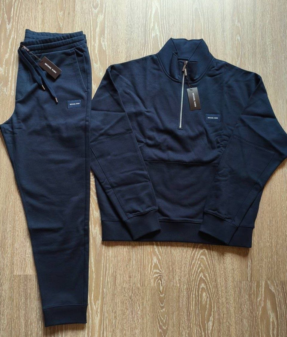Костюм Michael Kors Cotton Quarter Zip Sweater + Joggers 'Midnight'