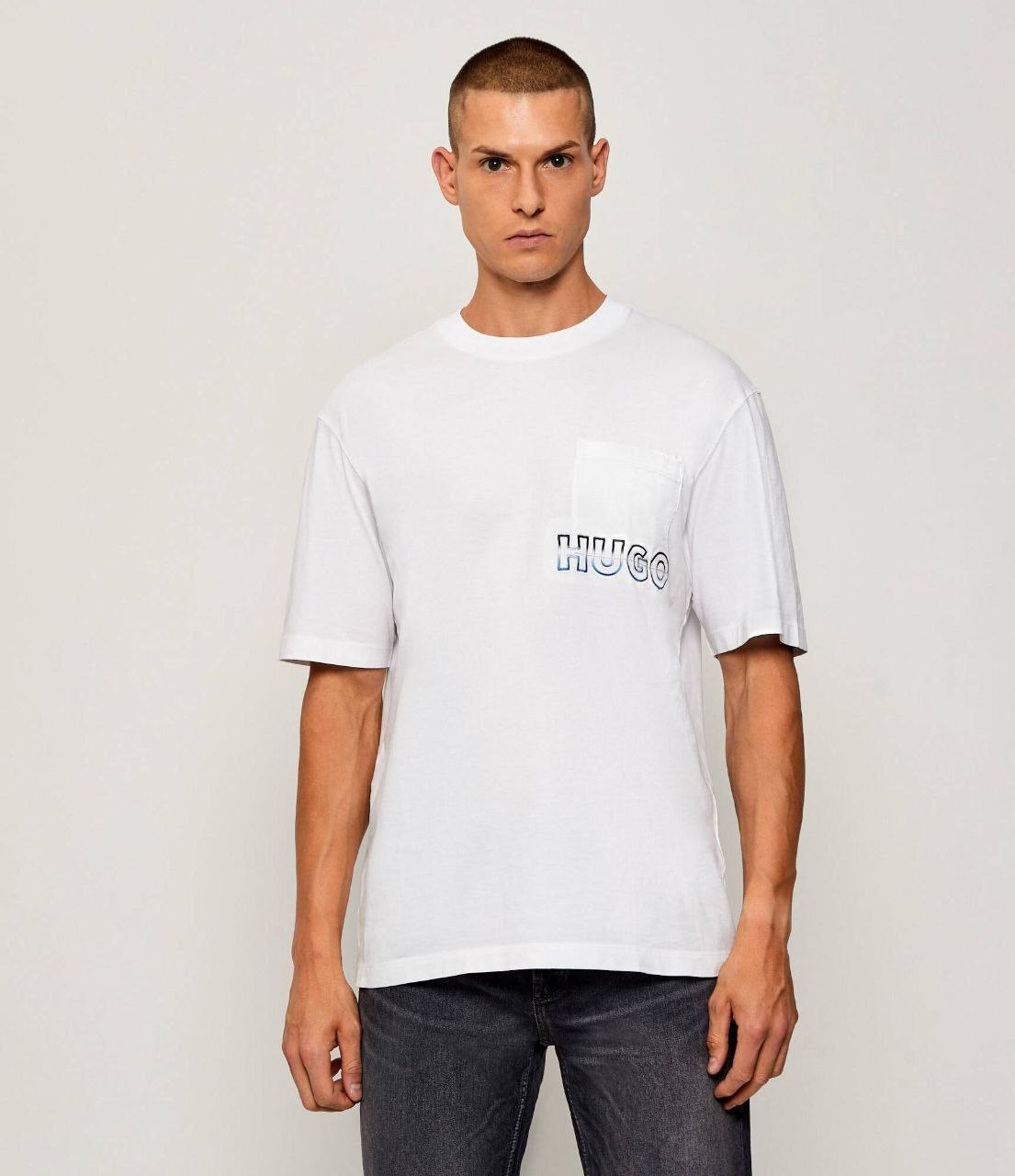Футболка HUGO Blue Nogoste Ombre Logo Tee
