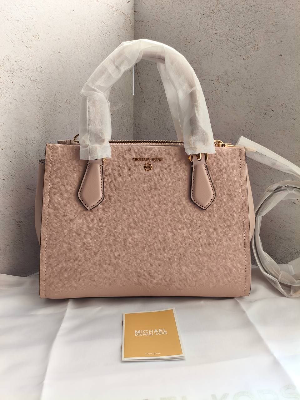 Сумка Michael Kors Marilyn Medium Saffiano Leather Satchel 'Soft Pink'