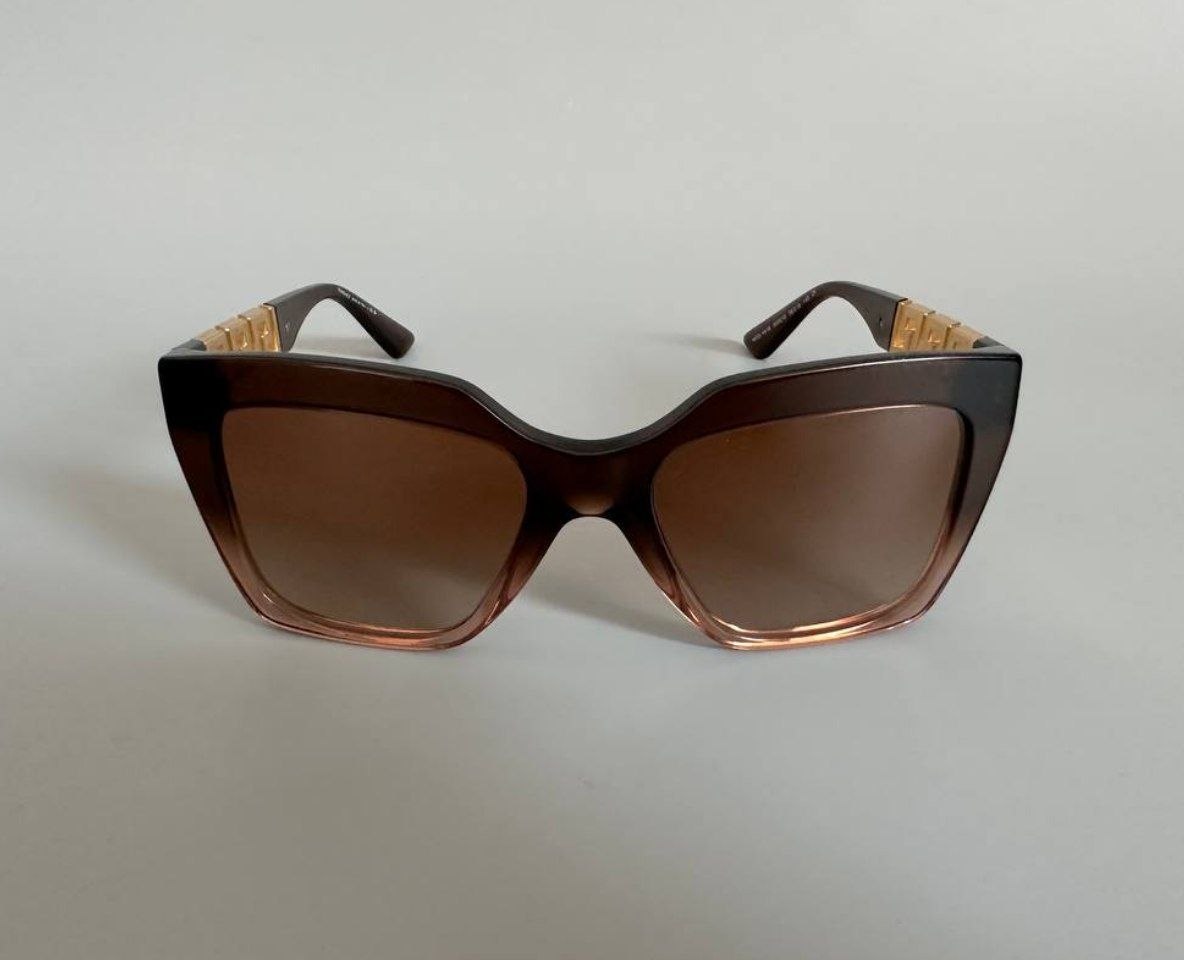 Женские очки Versace Greca Square Sunglasses 'Brown Transparent'