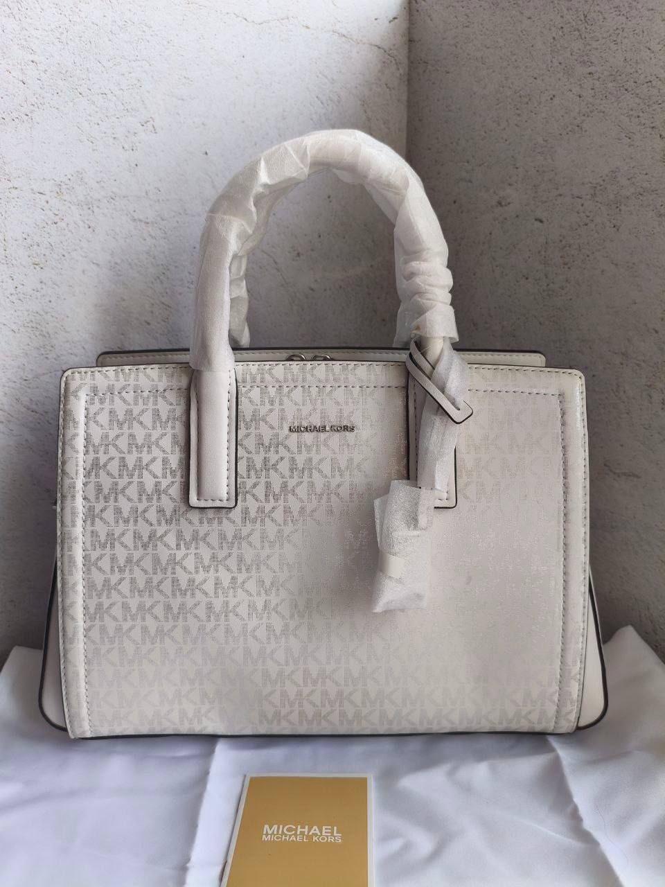 Сумка Michael Kors Laila Medium Metallic Signature Logo Satchel