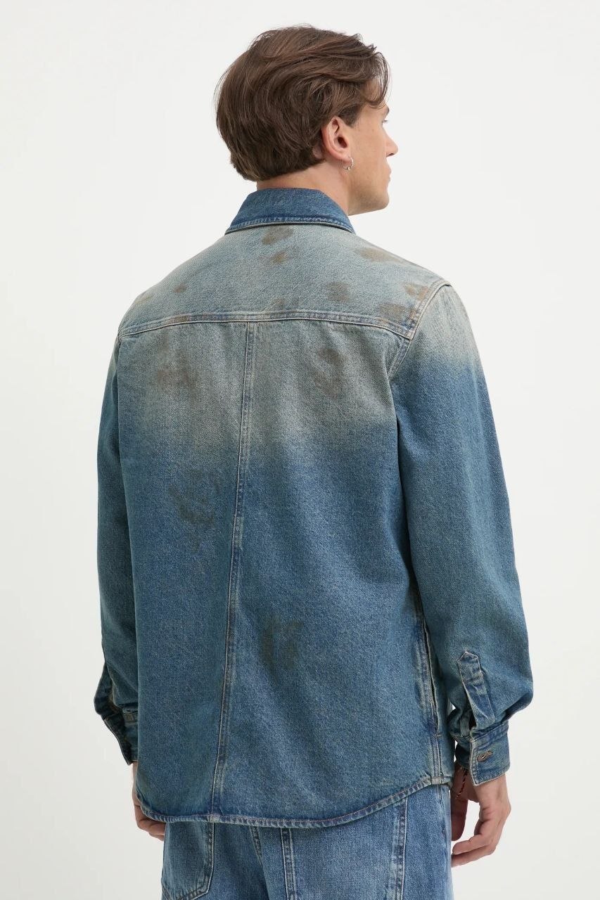 Куртка рубашечного кроя Hugo Blue Loose Fit Denim Shirt