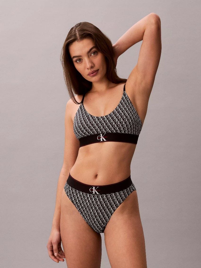 Комплект белья Calvin Klein Graphic Monogram Microfiber Stretch Bralette & High Waist Bikini