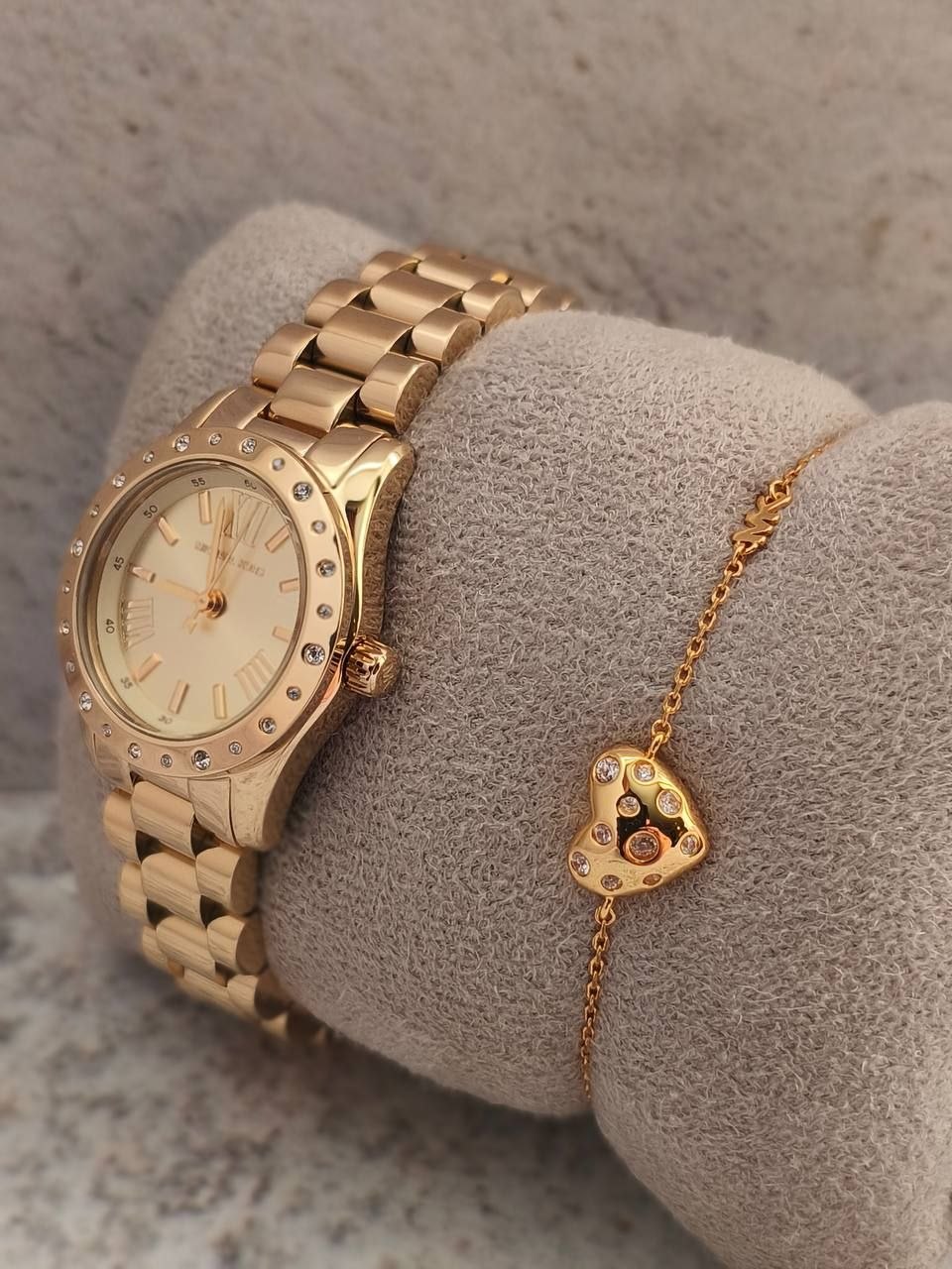Женские часы / ювелирный набор Michael Kors Petite Lexington Pavé 'Gold'