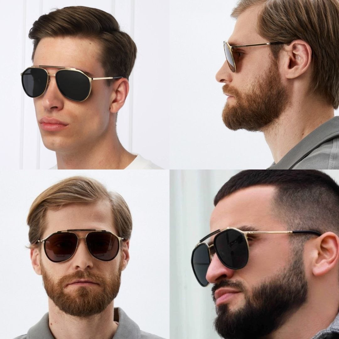 Очки DOLCE & GABBANA Pilot Sunglasses 'Gold Havana'