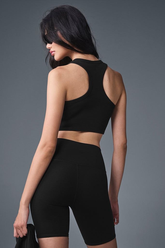 Женский спортивный комплект Alo Yoga Aspire Tank + High-Waist Biker Short