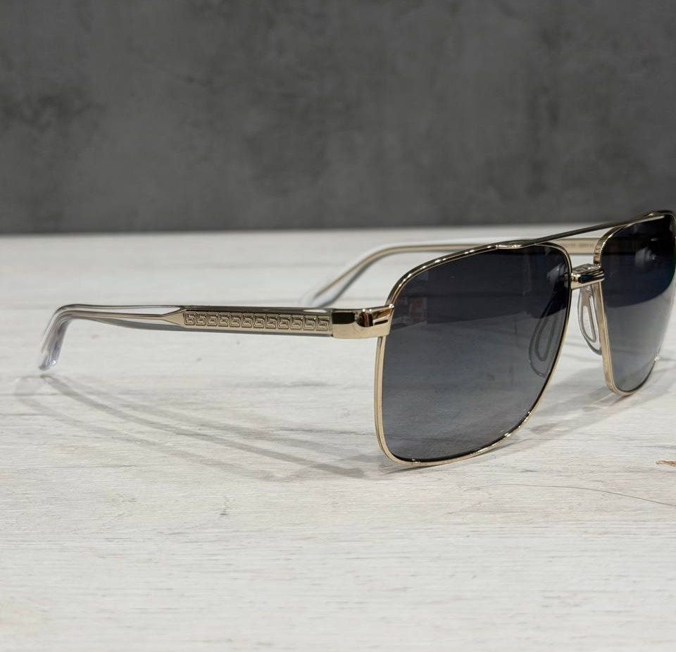 Очки VERSACE Square Polarized Sunglasses 'Pale Gold'