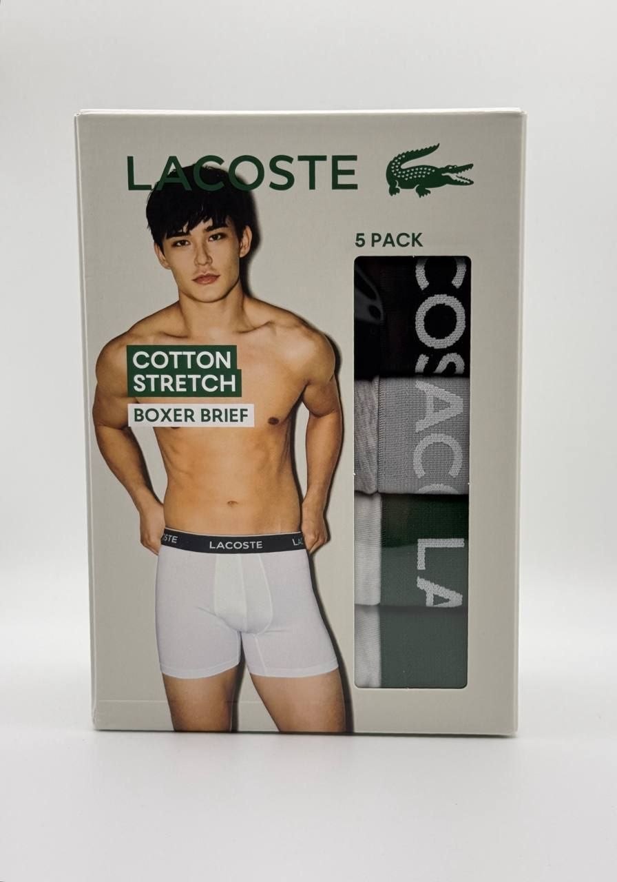 Боксеры Lacoste Cotton Stretch Essentials Boxer Briefs 5 Pack