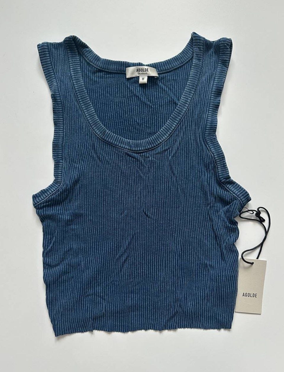 Топ Agolde Cropped Poppy Tank 'Indigo'