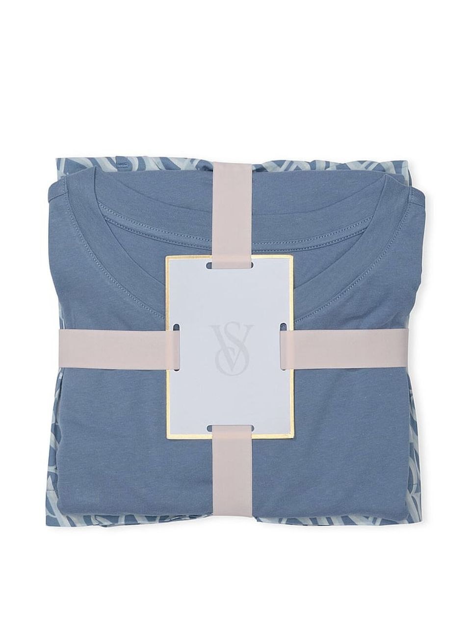 Женская пижама Victoria Secret Cotton Short Tee-Jama Set 'Faded Denim'