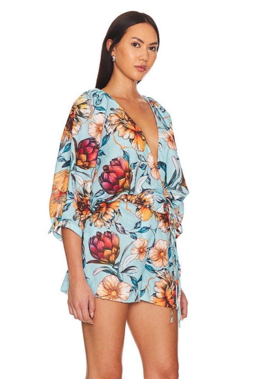 Ромпер Agua Bendita X Revolve Linnea Romper 'Blue Floral'