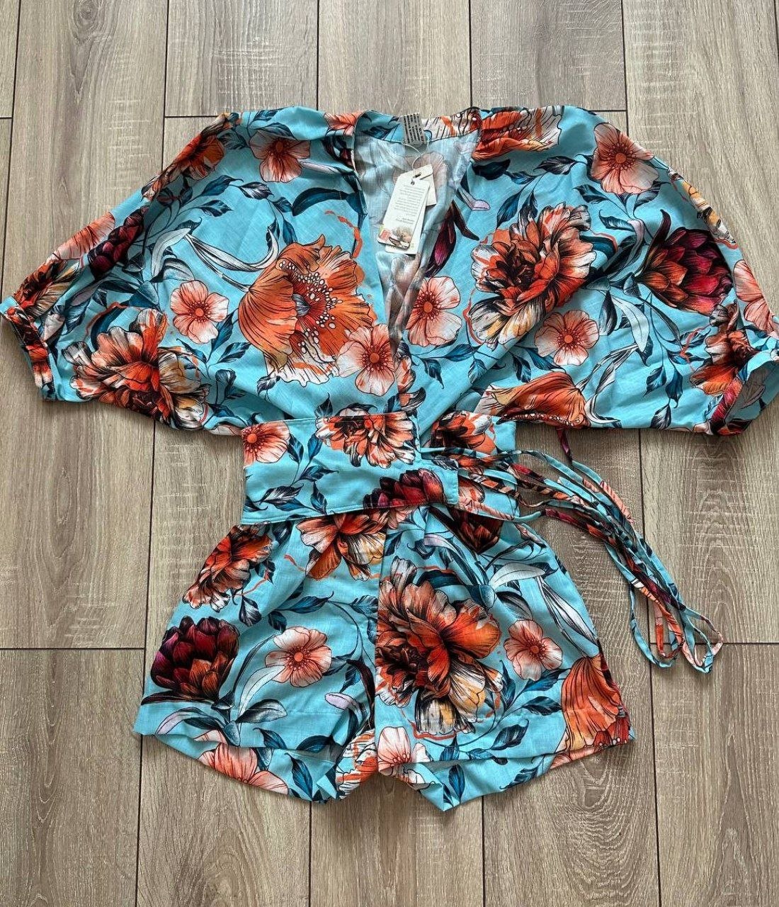 Ромпер Agua Bendita X Revolve Linnea Romper 'Blue Floral'